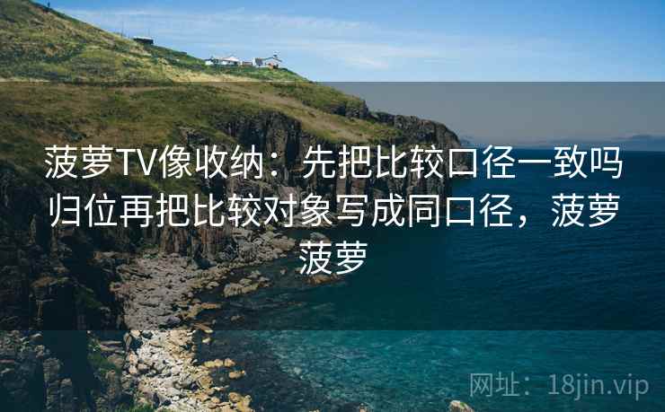 菠萝TV像收纳：先把比较口径一致吗归位再把比较对象写成同口径，菠萝菠萝