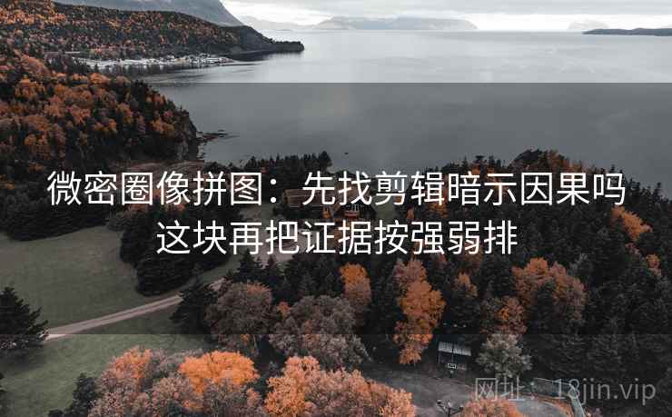 微密圈像拼图:先找剪辑暗示因果吗这块再把证据按强弱排 微密圈像拼图:先找剪辑暗示因果吗这块再把证据按强弱排