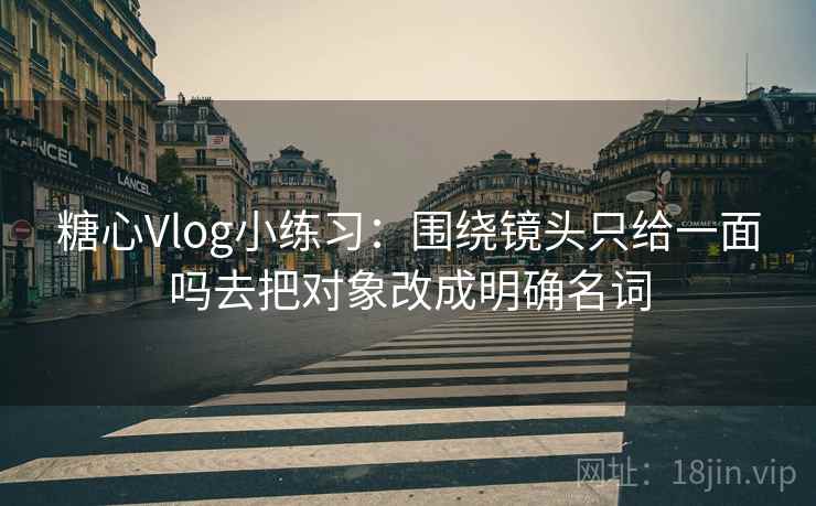 糖心Vlog小练习：围绕镜头只给一面吗去把对象改成明确名词